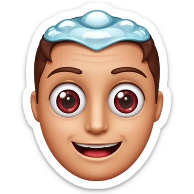 Make me a emoji like the star eyes emoji but instead of stars it’s Dr Pepper sticker