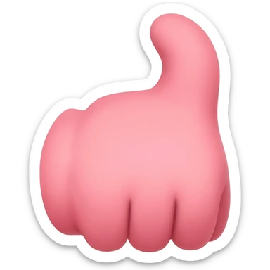emoji like thumb with pink color sticker