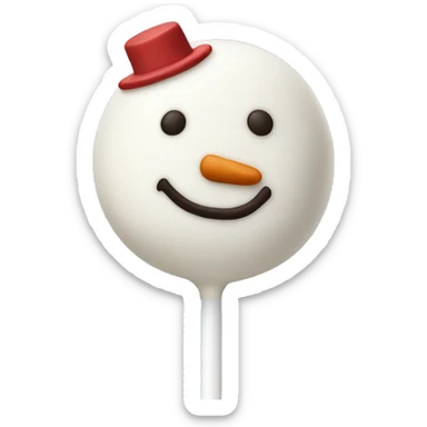 a snowman cake pop from starbucks sticker