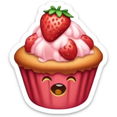 Strawberry muffin  sticker