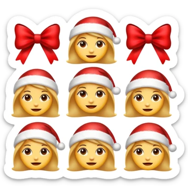 Create christmas emojis so that they will be cute and cool for gen z girls sticker