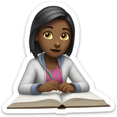 Girl studies  sticker