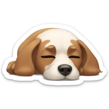 Exhausted dog sticker