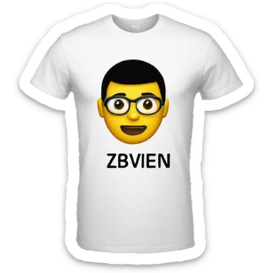 t-shirt with text "ZNIVIEN" sticker