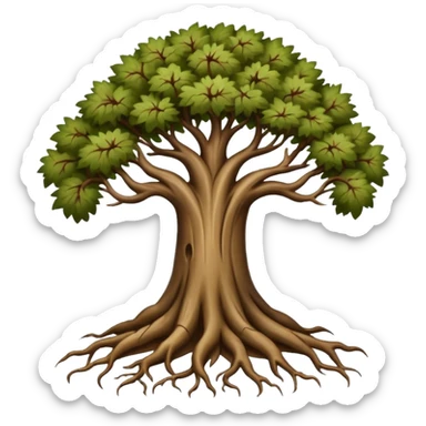 tree with roots sticker