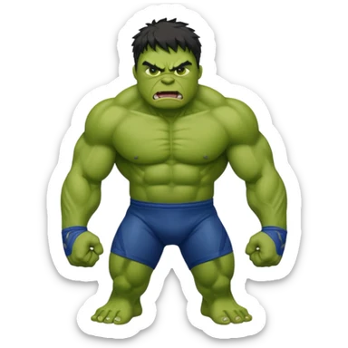 Hulk wrestling  sticker