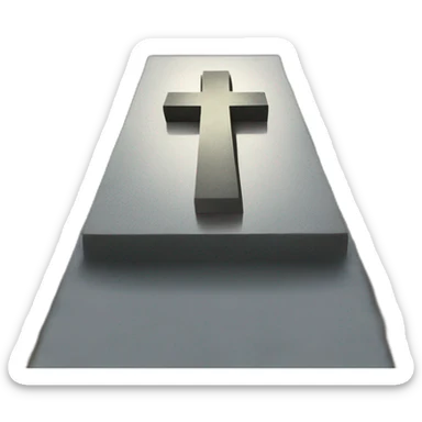 cross on the grave sticker