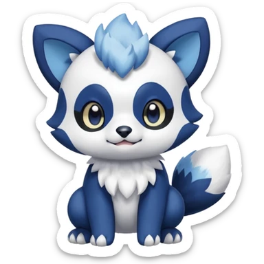 Pancham-Oshawott-Meowstic-Fakémon-fusion-creature  sticker