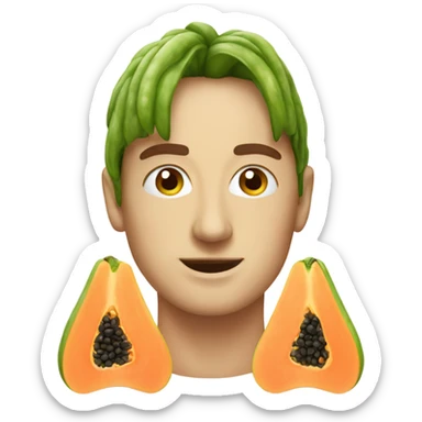 Realistic Papaya  sticker
