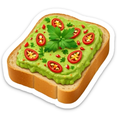 guacamole toast  sticker
