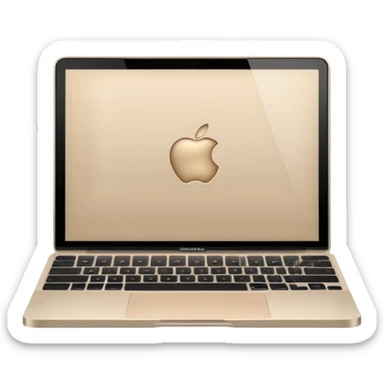 light beige macbook  sticker