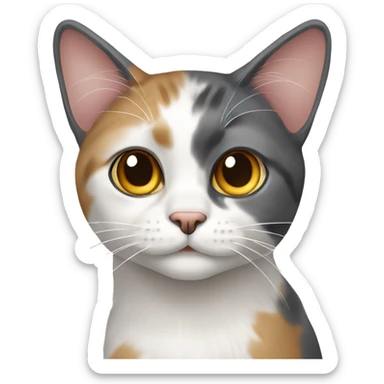 Dilute calico cat sticker