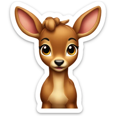The bambi with bow sticker