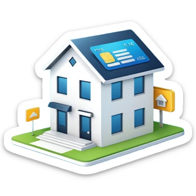 4d house for sale, bank, insurance card sticker