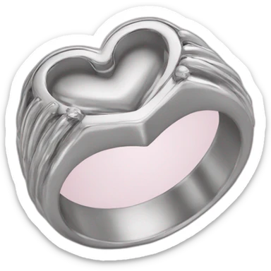 Bague dans un coeur sticker