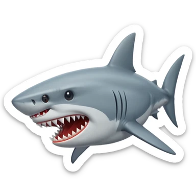 shark attacking  sticker