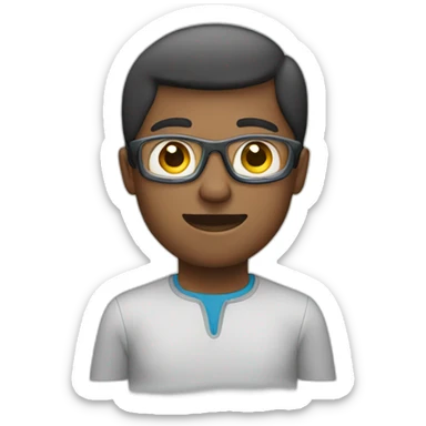 A person wearing a vision pro sticker