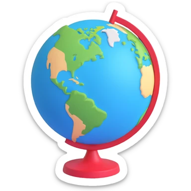earth globe sticker