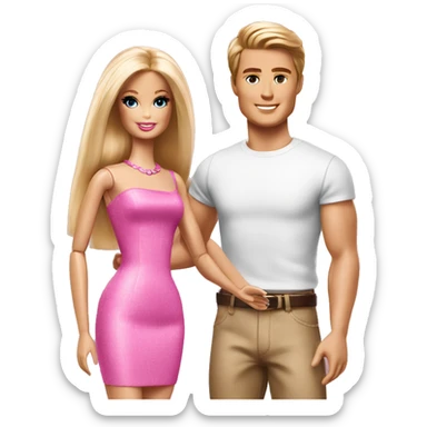 Barbie and Ken sticker