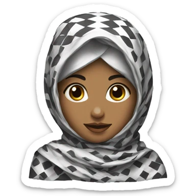 Keffiyeh girl sticker