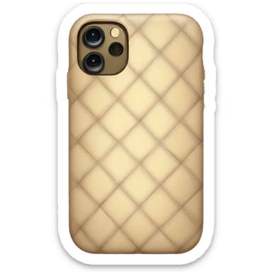iPhone 14 with beige checkered case sticker