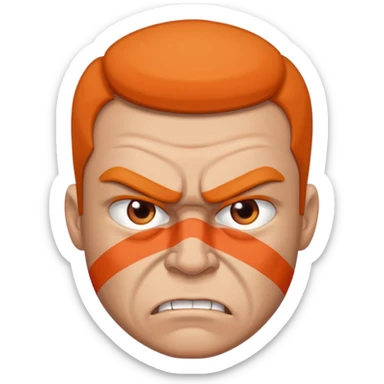 a man who is very angry at the dutch flag sticker