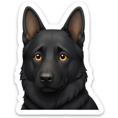 Black german shepherd sticker