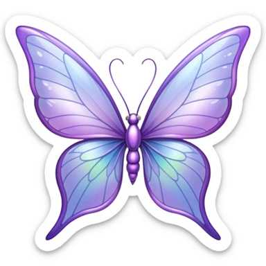 Lilac fairy wings without butterfly sticker