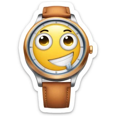 watch wioth happy face on it sticker