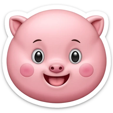 cute ham emoji that's excited or aggravated to encapsulate go ham sticker