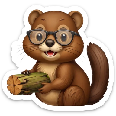 spectacled beaver sticker