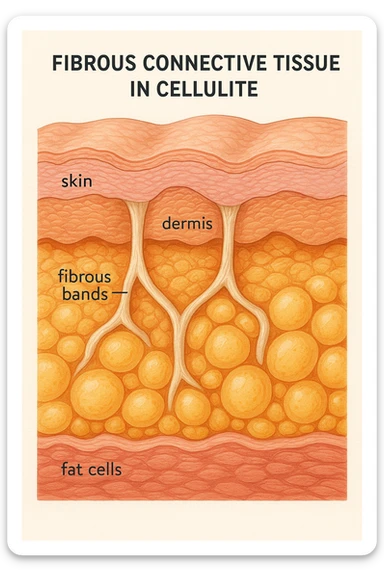 tessuto connettivo fibroso di cellulite sticker