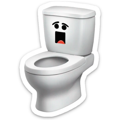 Skibidi toilet with evil head coming out of toilet sticker