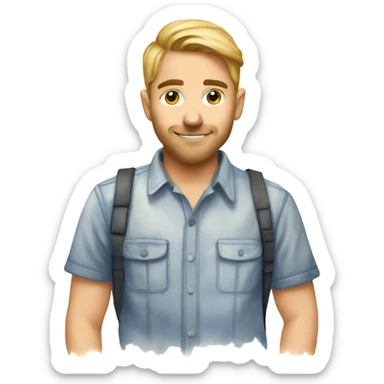 Watercolor paint school sticker