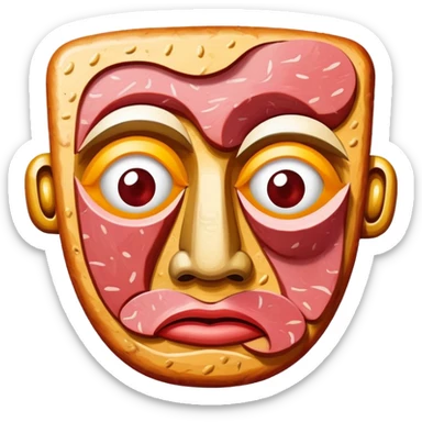 picasso abstract art SPAM MEAT face painting sticker