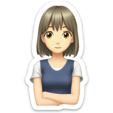 anime girl watching clannad  sticker