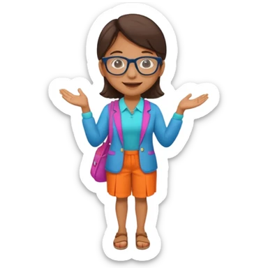 kinder teacher full body sticker