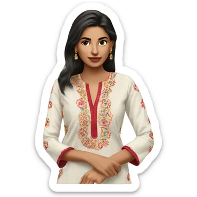 A model in embroidered kurta  sticker