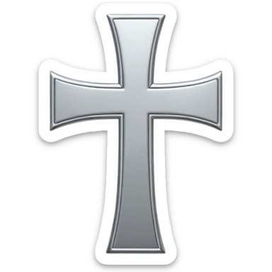 Cross with black background  sticker