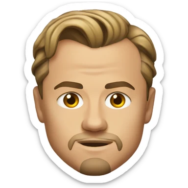 Leonardo Dicaprio with a Receding Hairline sticker