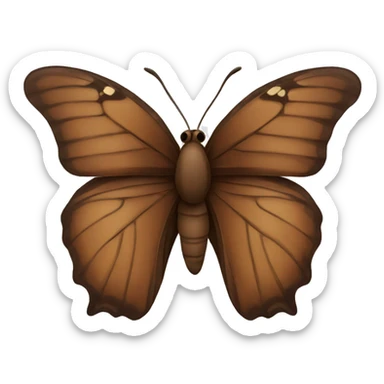 Brown butterfly  sticker