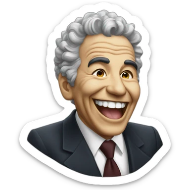 Aldo Moro laughing with tears sticker