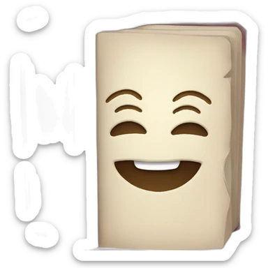 Book with face sticker