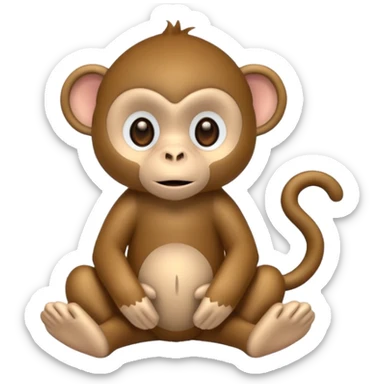 Monkey stuffed animal sticker