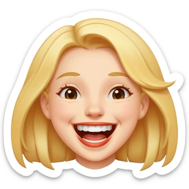 girl laughing hard sticker