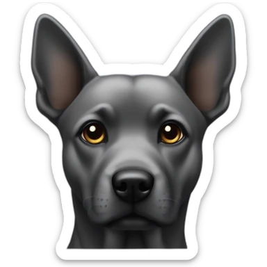 Un chien noir qui faisa patte avant sticker