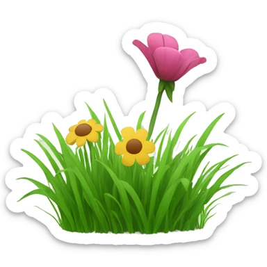 a flower and some grass sticker