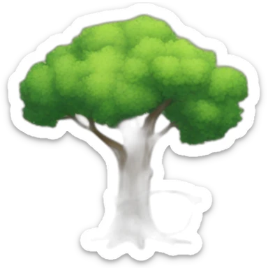 studio ghibli oak tree with nerd glasses sticker
