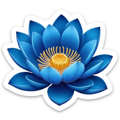 Blue lotus emoji sticker