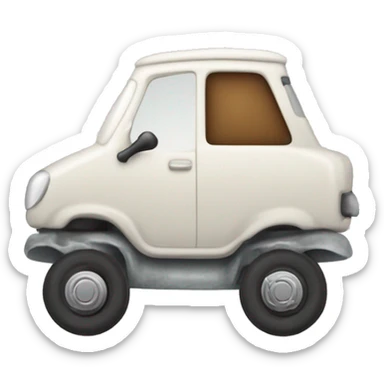 Un patín con cuatro ruedas y las ruedas están envueltas de truenos y llamas  sticker